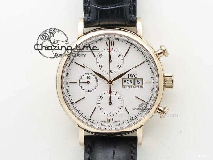 MIROTIME 1223 Modern Portofino SCHAFFHAUSEN RG MKF 1:1 V2 Best Edition White Dial On Brown Leather Strap A 7344